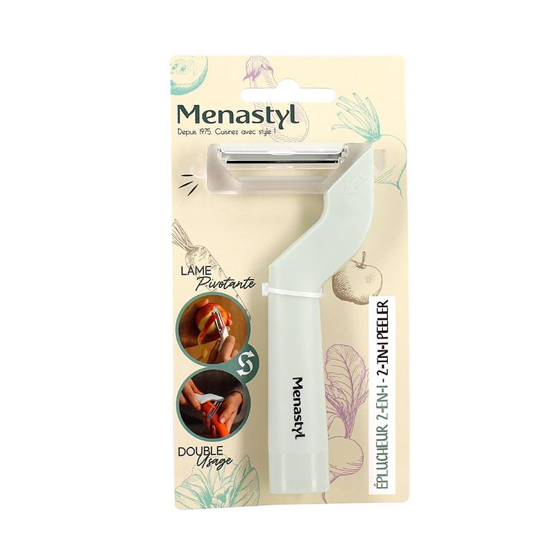 Eplucheur MENASTYL 2 en 1 tête pivotante