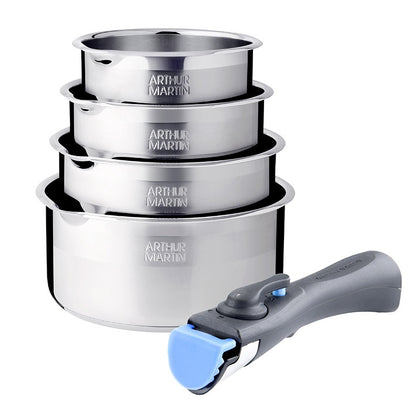 Lot casseroles ARTHUR MARTIN inox 18/10 14-16-18-20 cm