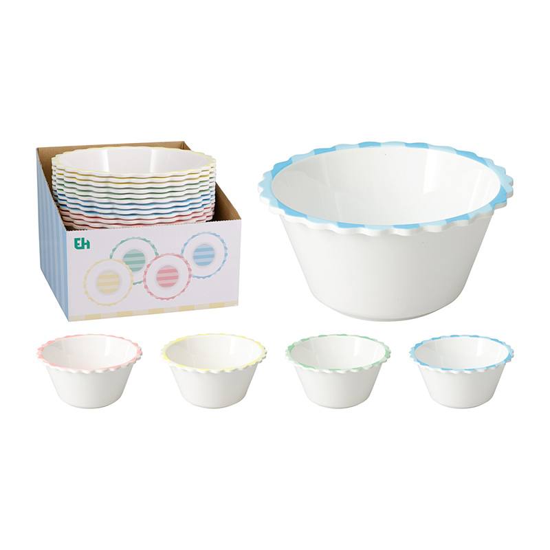Saladier mélamine festonné diamètre 25cm
