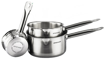 Lot de 3 casseroles 14,18 et 20cm Arthur Martin tous feux dont induction