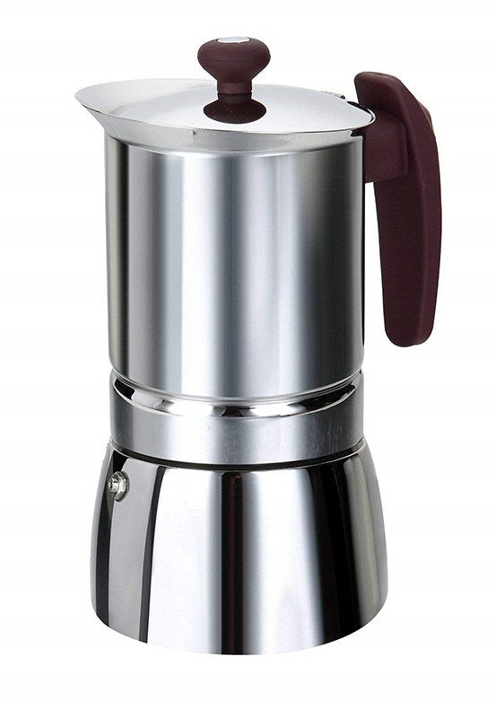 Cafetière italienne inox 6 tasses tous feux dont induction