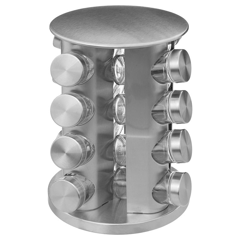 Carrousel rotatif à épices 16 pots en verre