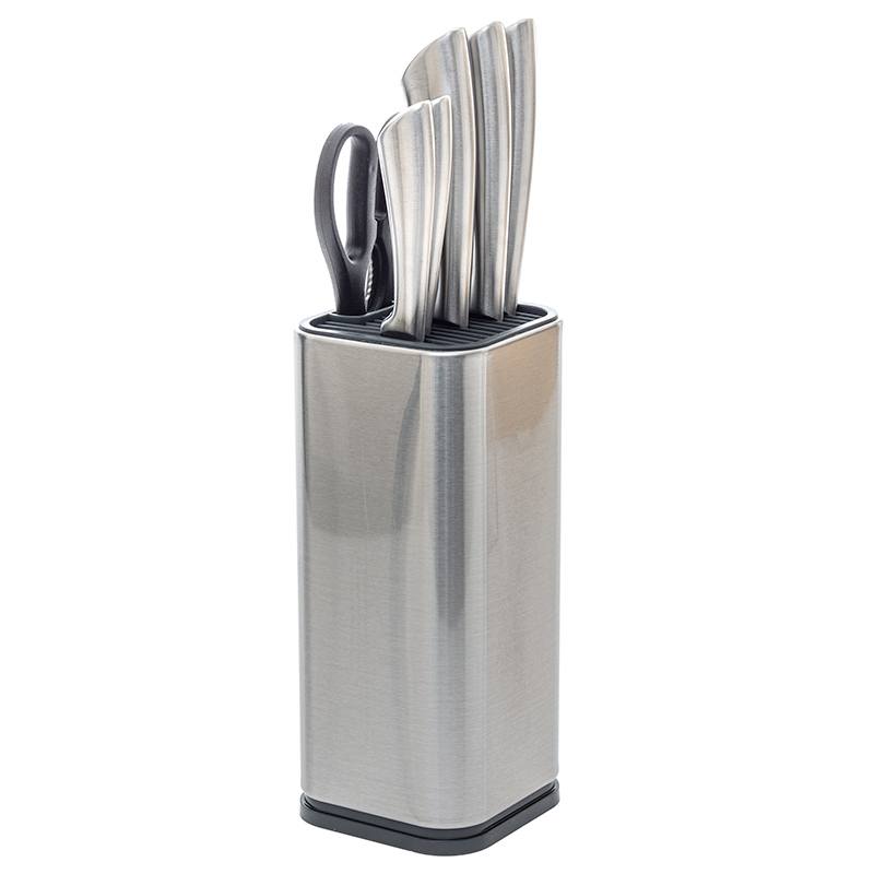 Bloc 5 couteaux + ciseaux inox