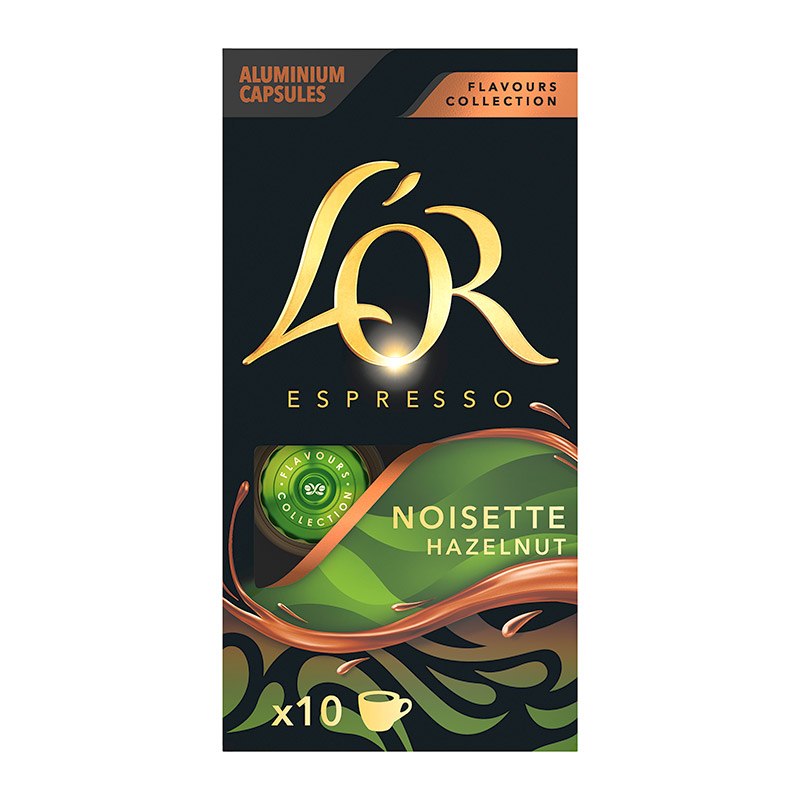 10 capsules L'OR NOISETTE pour machine NESPRESSO