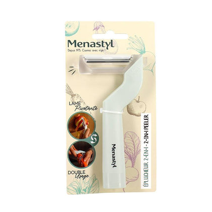 Eplucheur MENASTYL 2 en 1 tête pivotante