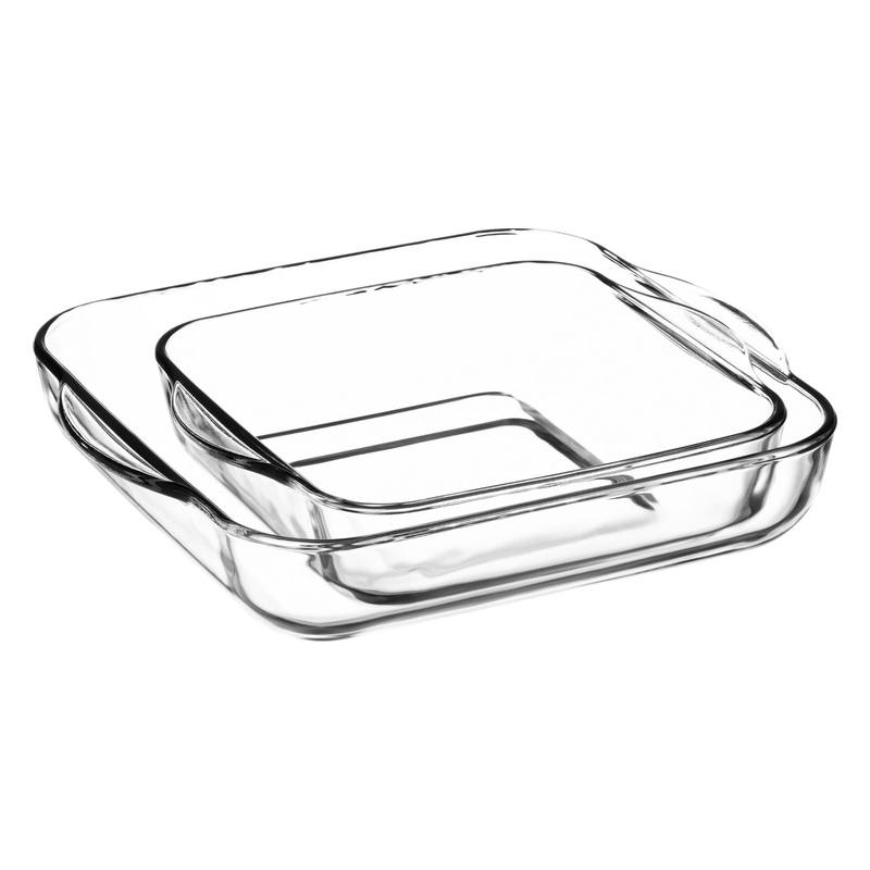 Plat verre carré MENASTYL en lot 22/28cm