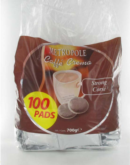 Dosettes de café METROPOLE Corsé x100 pour SENSEO