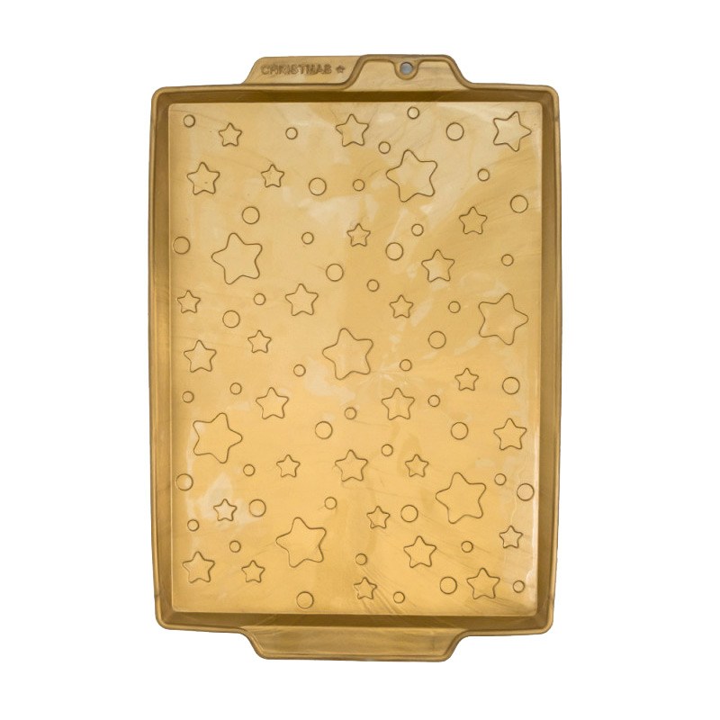 Plaque à genoise fond étoiles 42x28cm
